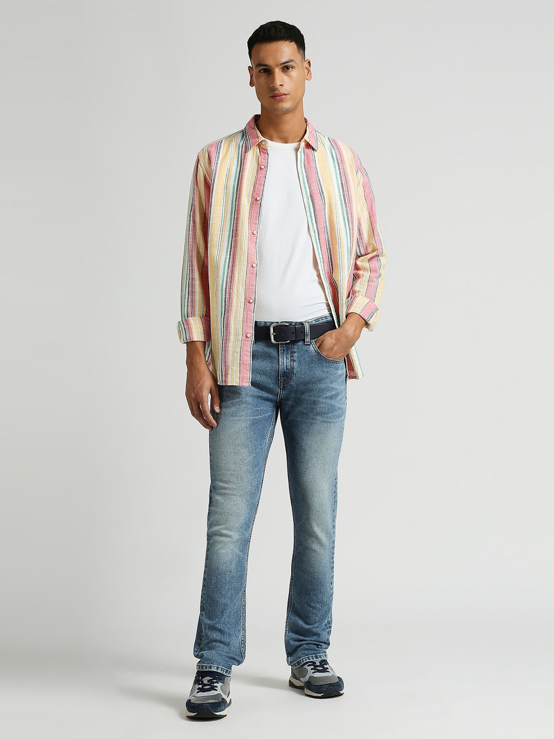 

Pepe Jeans Vertical Striped Pure Cotton Casual Shirt, Yellow