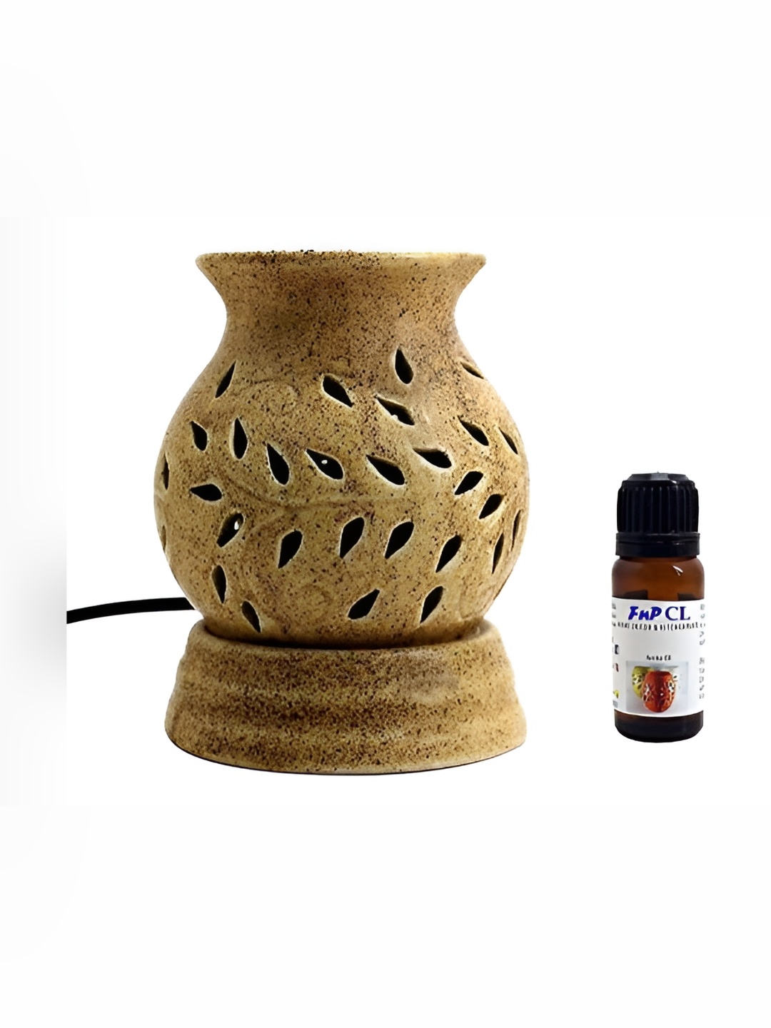 

Farkraft Beige 2 Pieces Ceramic Electric Aroma Oil Diffuser & Fragrance