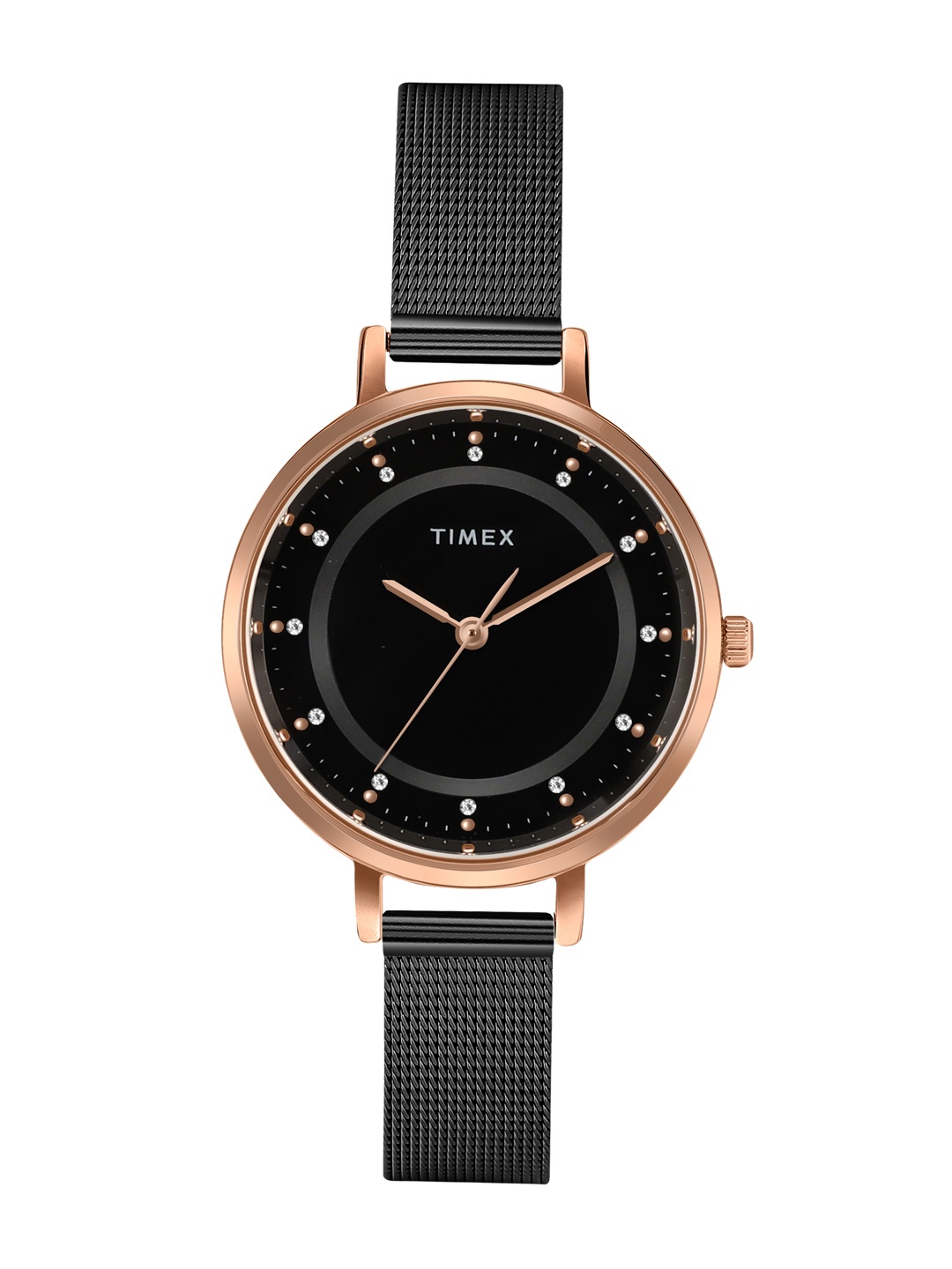 

Timex Women Bracelet Style Straps Analogue Watch TWEL158SMU07, Black