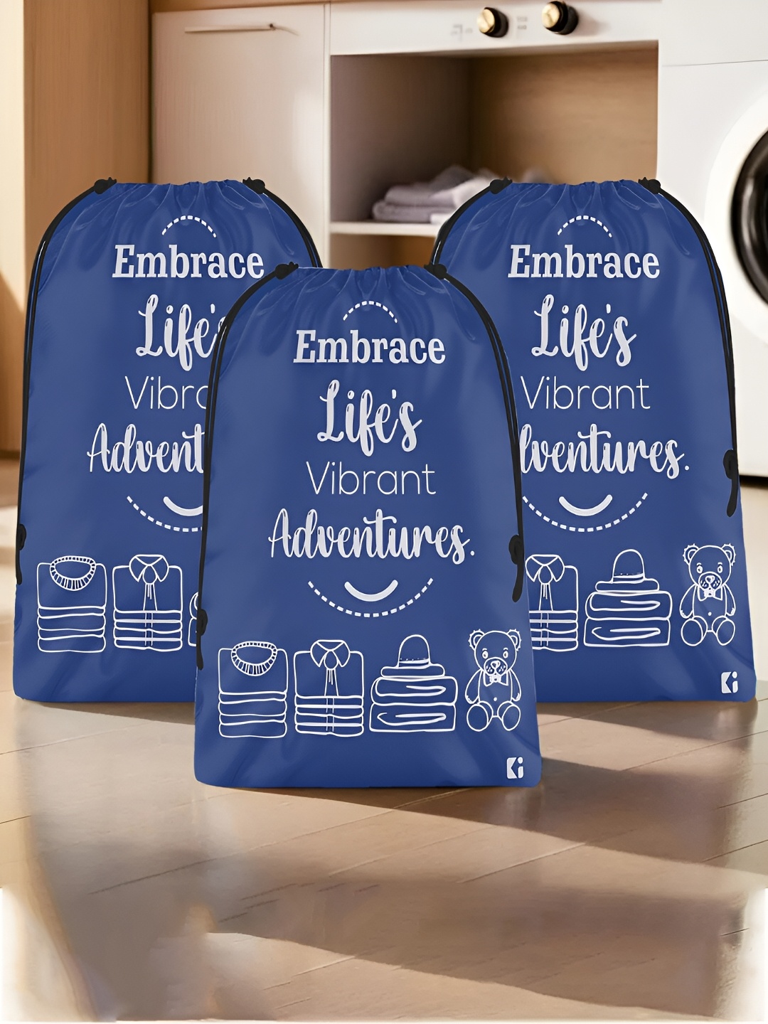 

Kuber Industries Blue & white 3 Pieces Regular Shoes Organiser Organisers