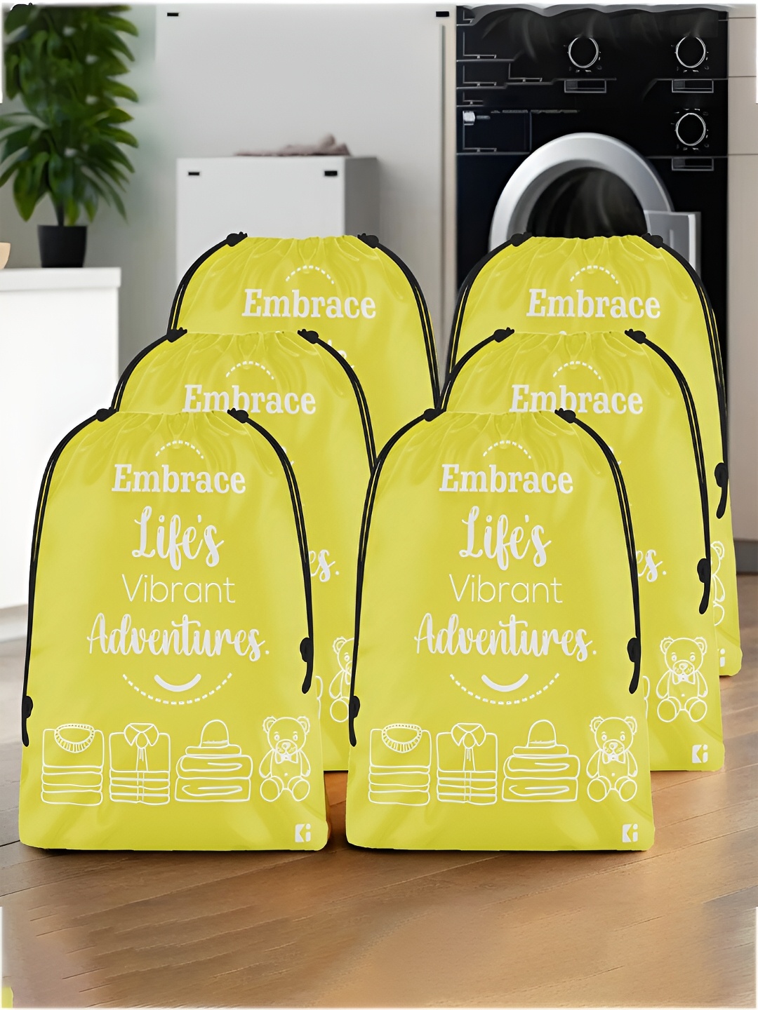 

Kuber Industries Yellow 6 Pieces Regular Multi-Utility Organisers