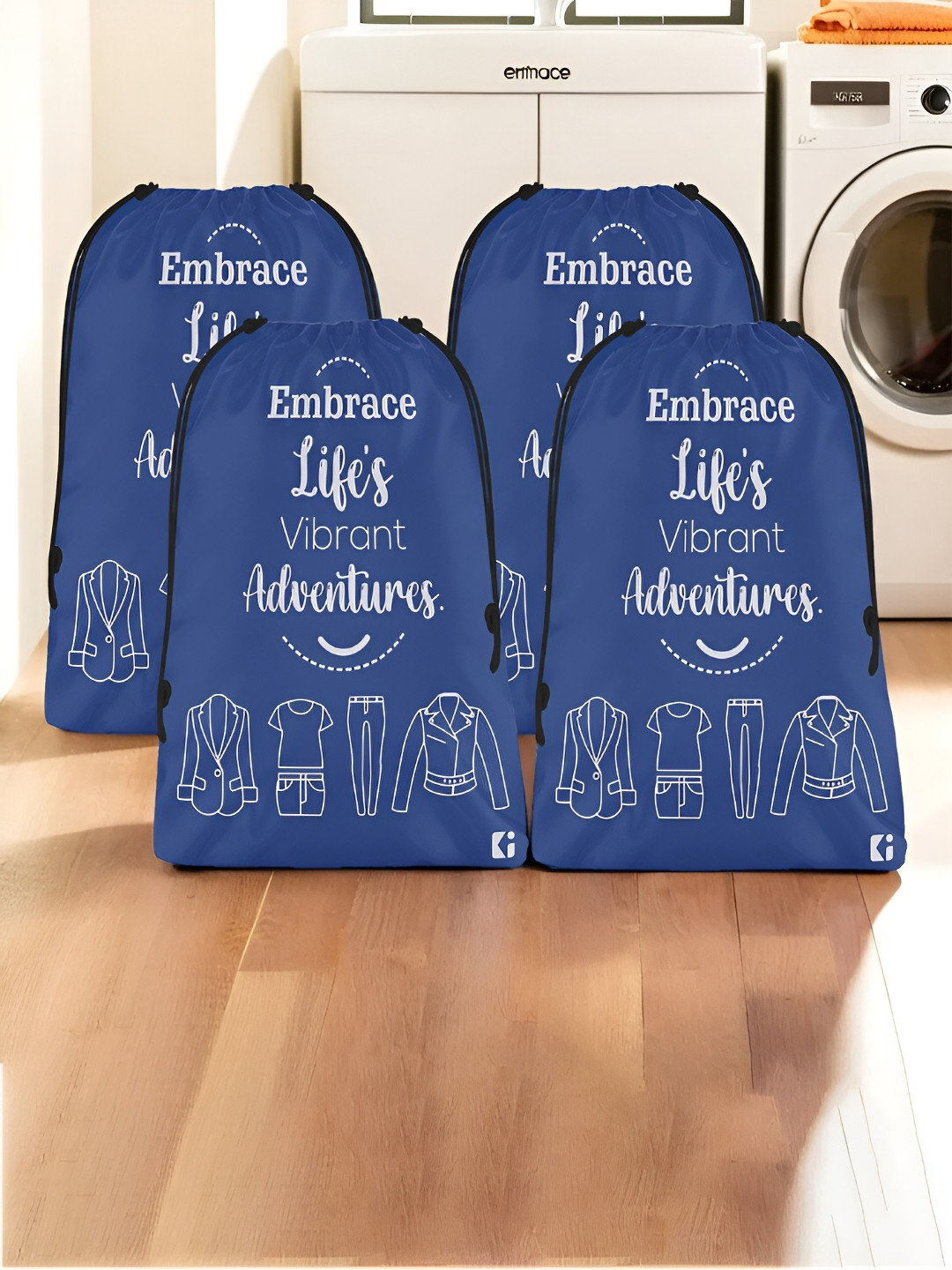 

Kuber Industries Blue & white 4 Pieces Regular Multi-Utility Organisers