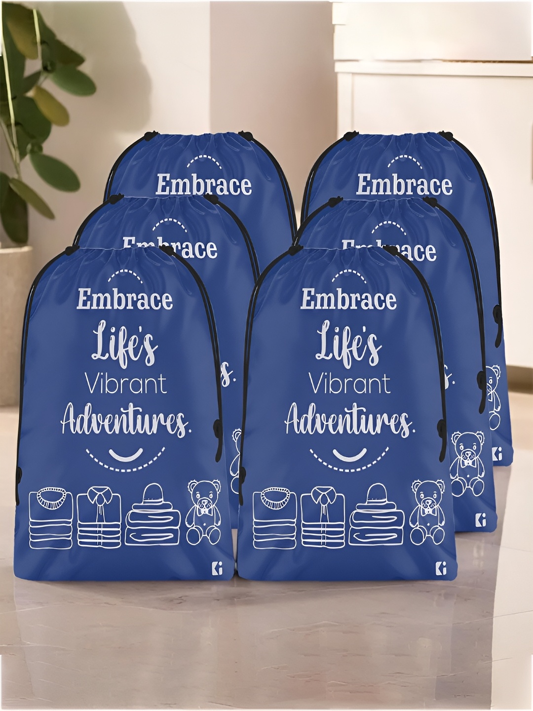 

Kuber Industries Blue 6 Pieces Regular Multi-Utility Organisers