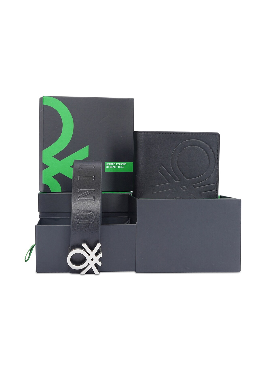 

United Colors of Benetton Men Accessory Gift Set, Black