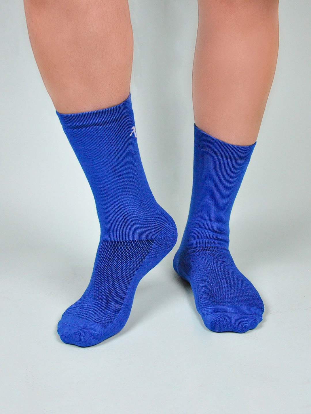 

TalkingSox Unisex Patterned Bamboo Seamless Calf-Length Socks, Blue