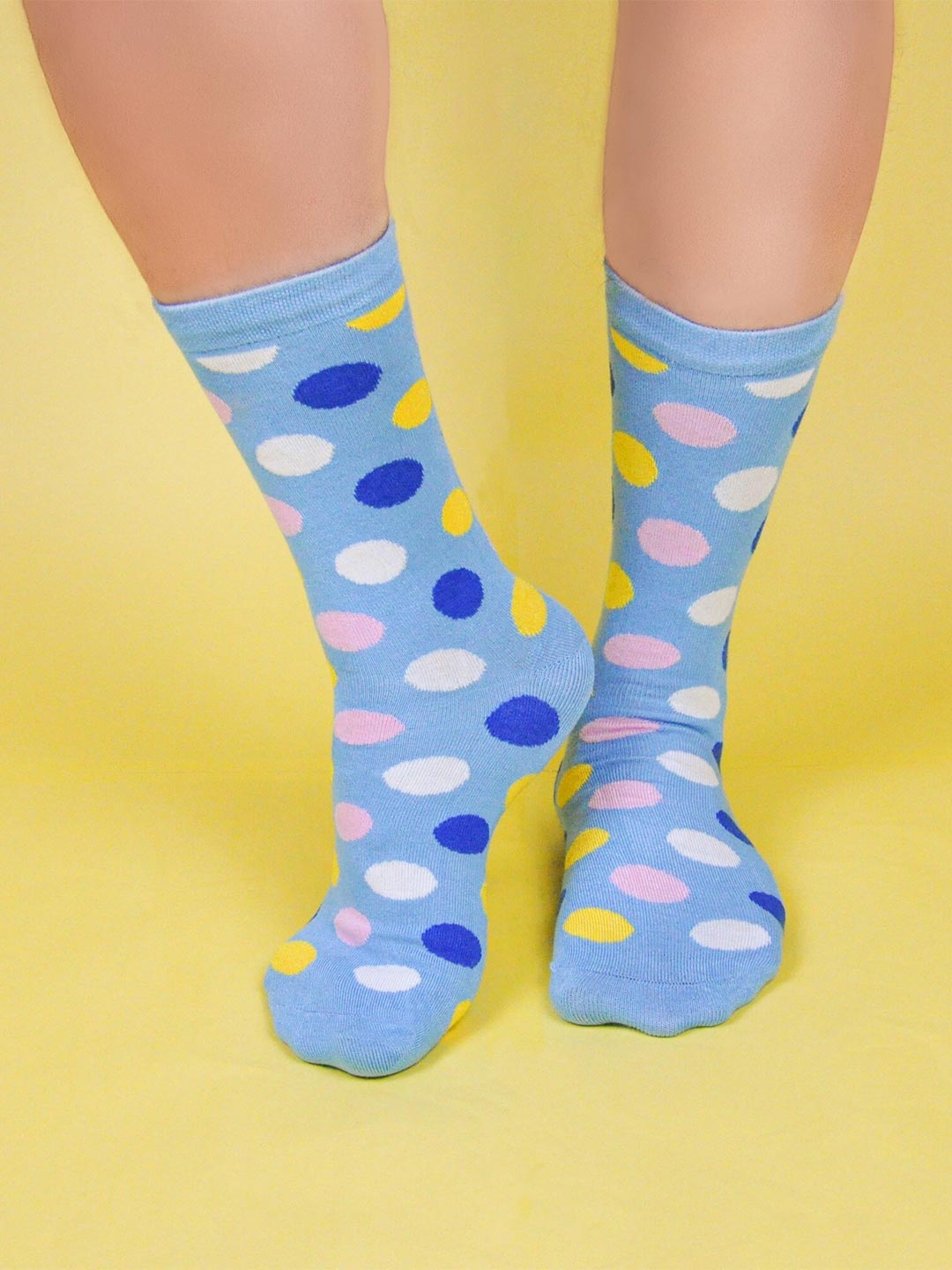 

TalkingSox Unisex Printed Seamless Above Ankle-Length Socks, Blue