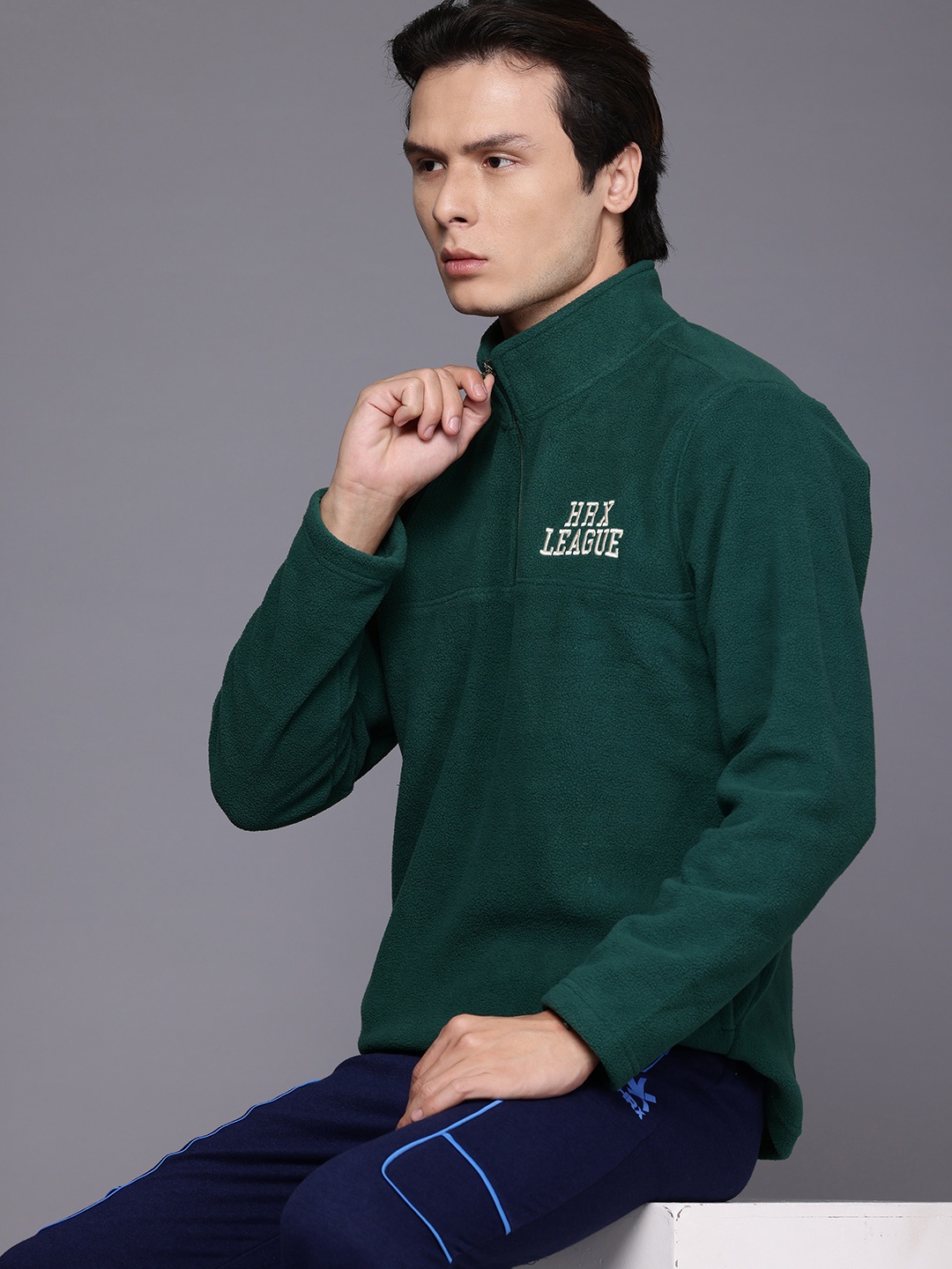 

HRX by Hrithik Roshan Fleece Lifestyle Sweatshirt, Green