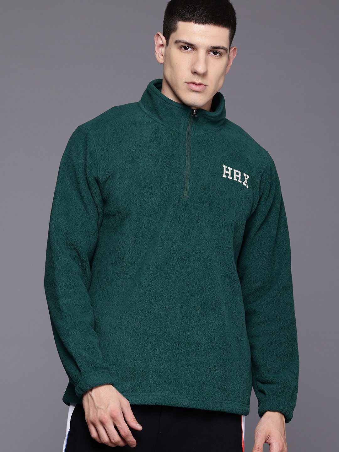 

HRX by Hrithik Roshan Fleece Lifestyle Sweatshirt, Green