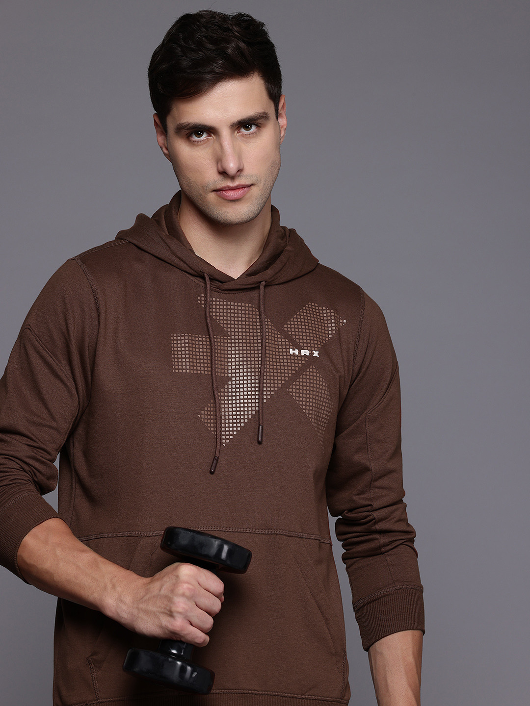 

HRX by Hrithik Roshan Printed Training Sweatshirts, Brown