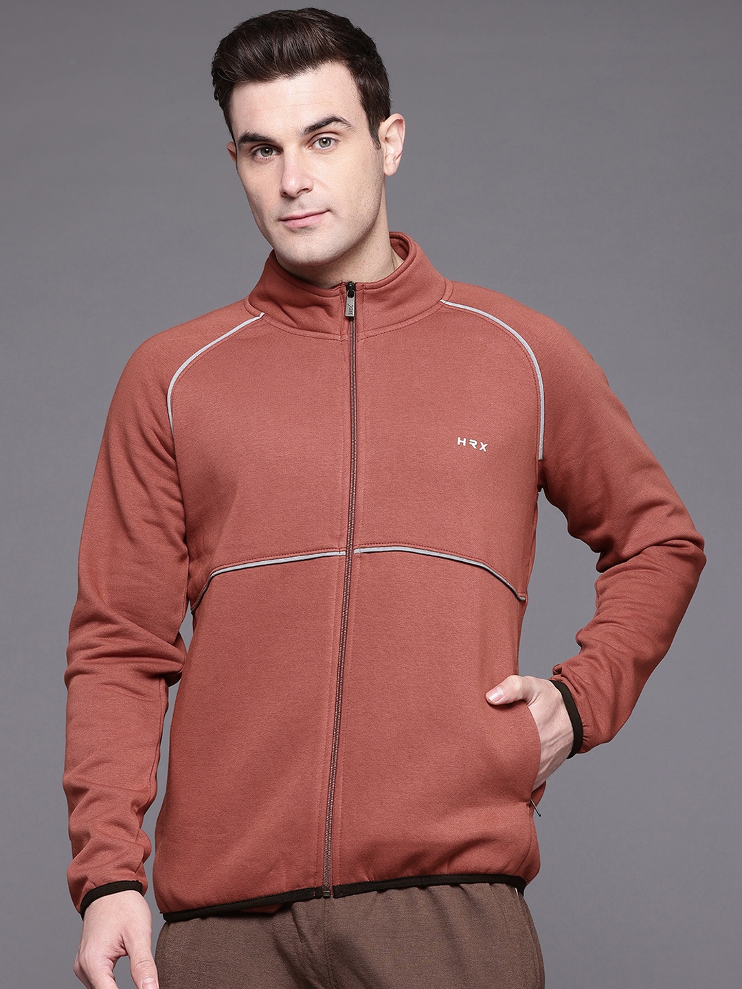 

HRX by Hrithik Roshan Running Sweatshirt, Rust