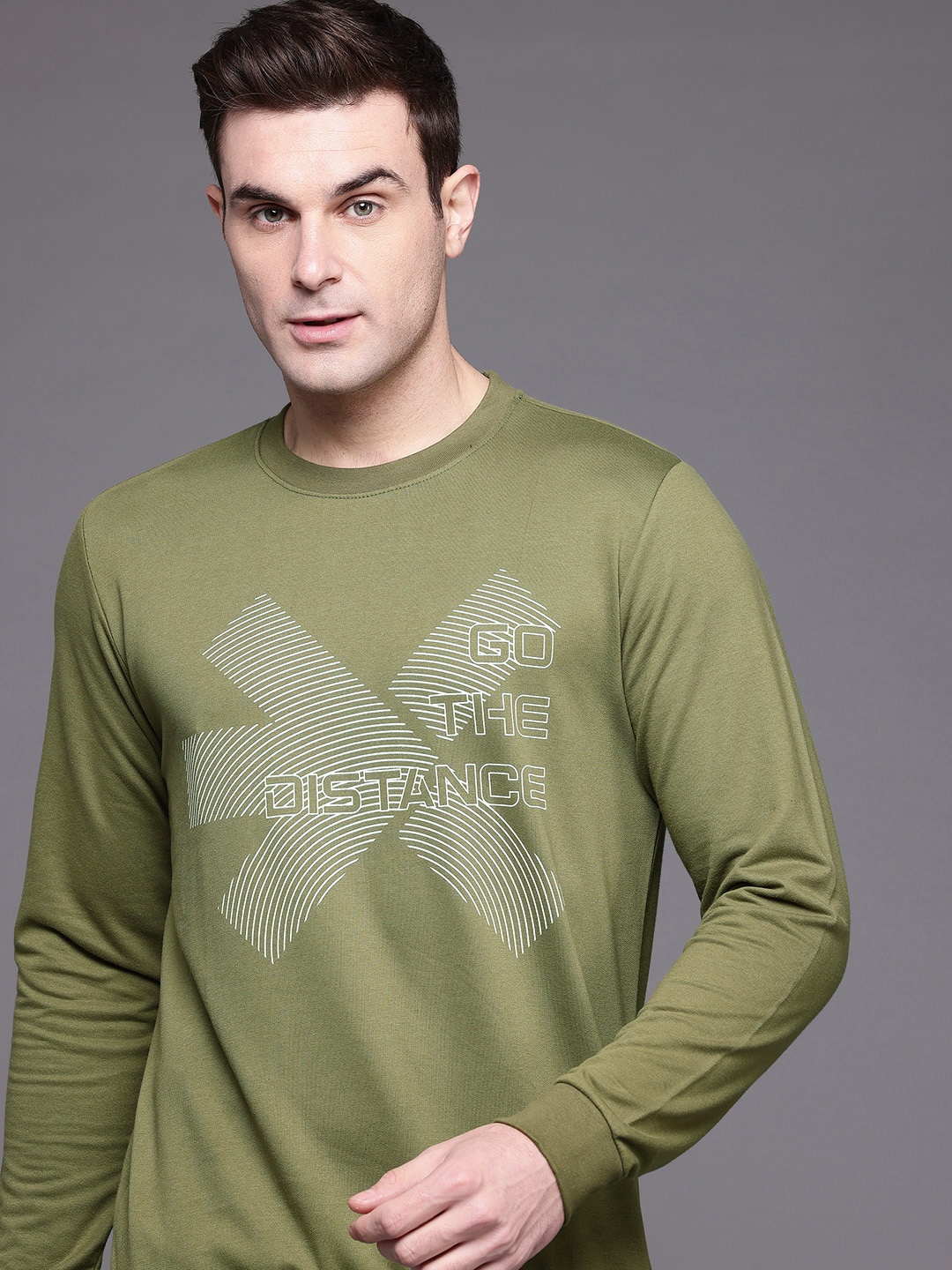 

HRX by Hrithik Roshan Printed Running Sweatshirt, Olive