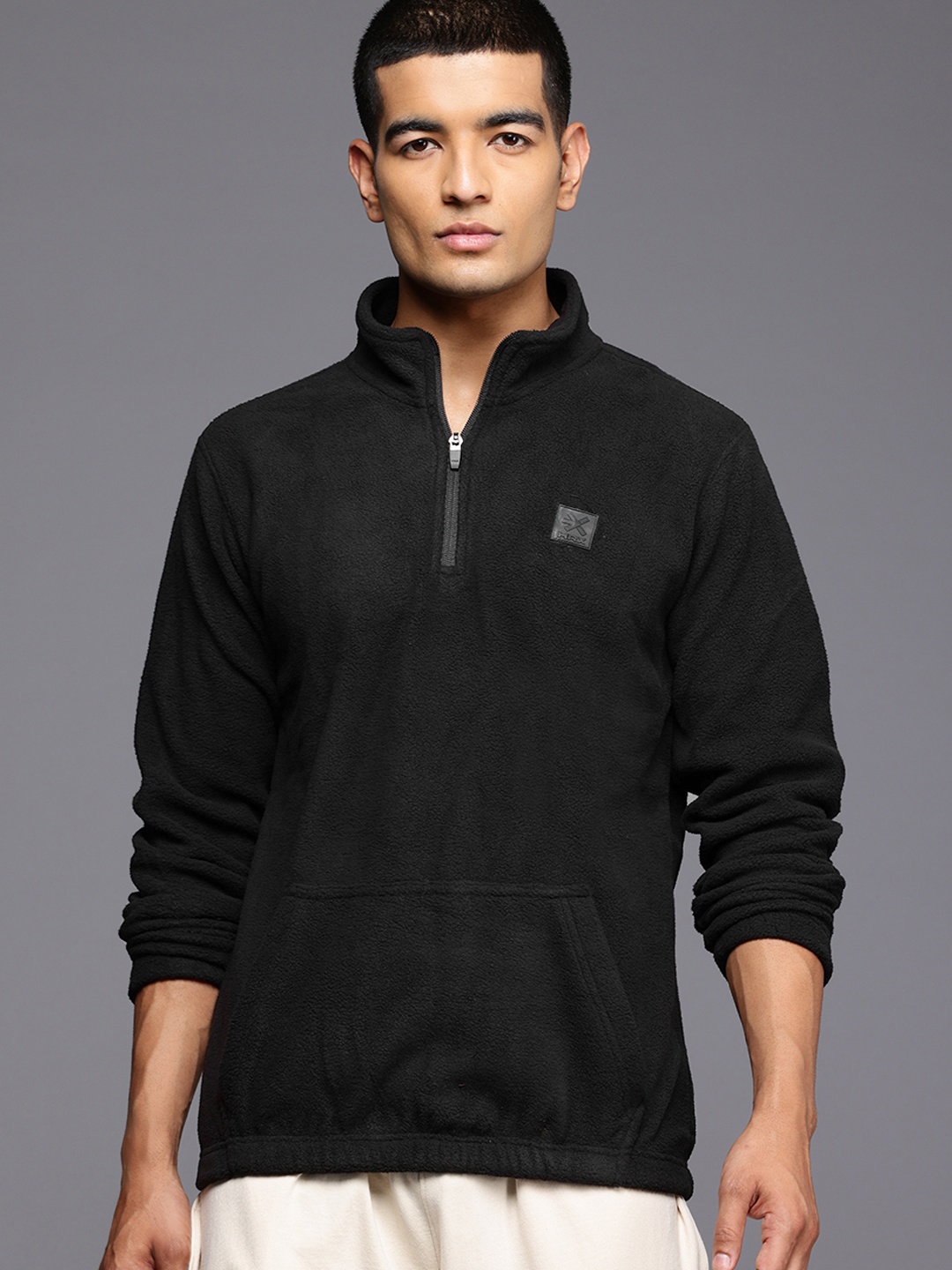 

HRX by Hrithik Roshan Fleece Lifestyle Sweatshirt, Black