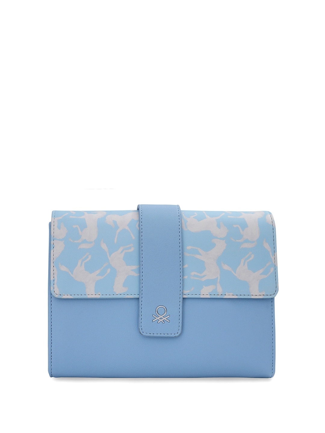

United Colors of Benetton Carole Printed Envelope Clutch, Blue