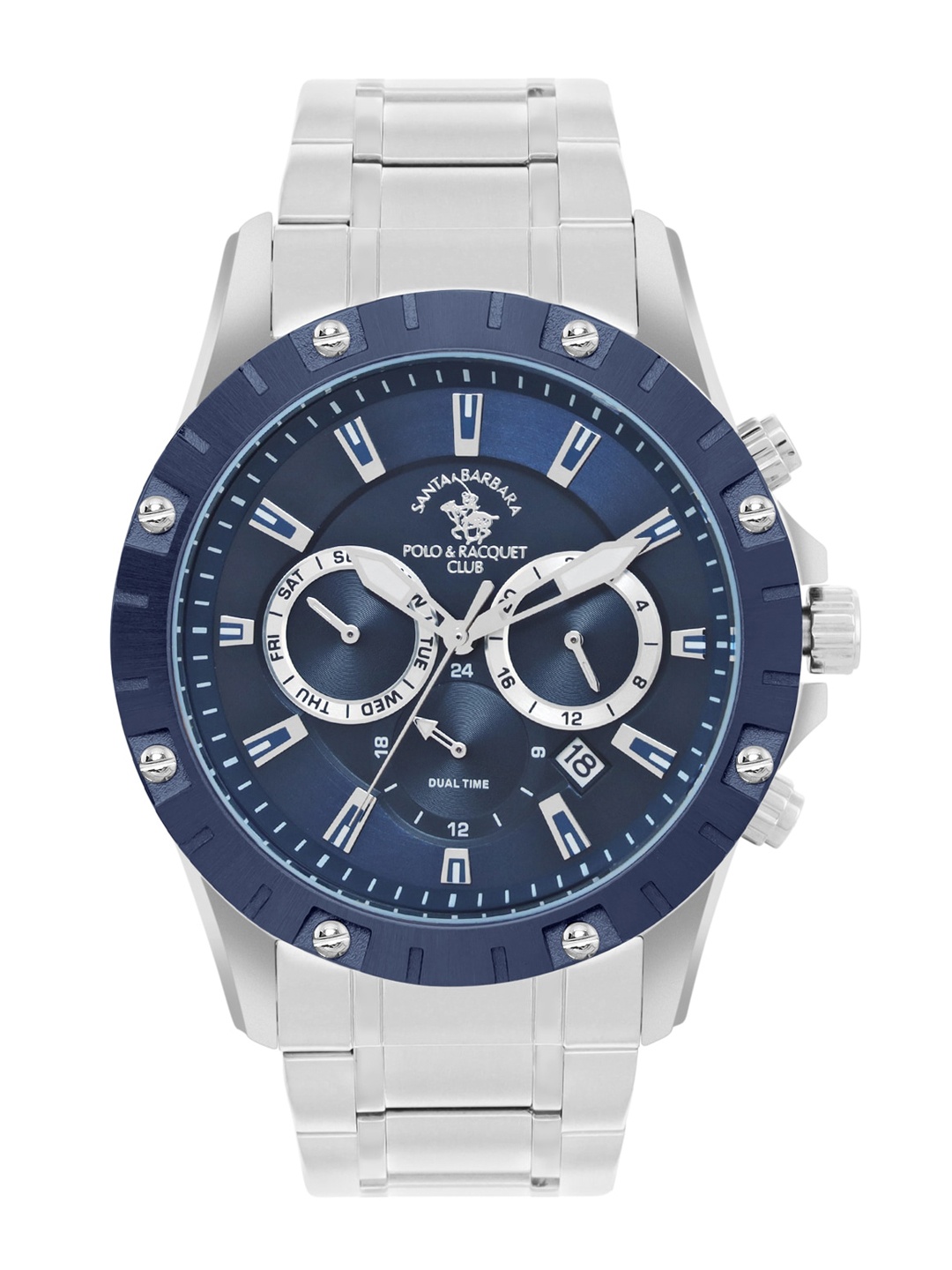 

SANTA BARBARA POLO & RACQUET CLUB Men Stainless Steel Chronograph Watch SB.1.10545-2, Silver