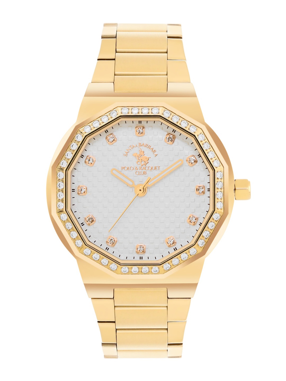 

SANTA BARBARA POLO & RACQUET CLUB Women Embellished Stainless Steel Watch SB.1.10552-2, Gold