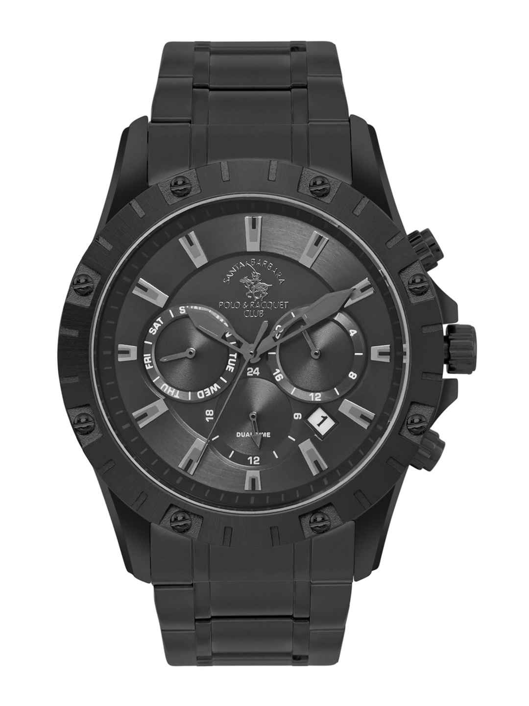

SANTA BARBARA POLO & RACQUET CLUB Men Stainless Steel Straps Analogue Watch SB.1.10545-4, Black