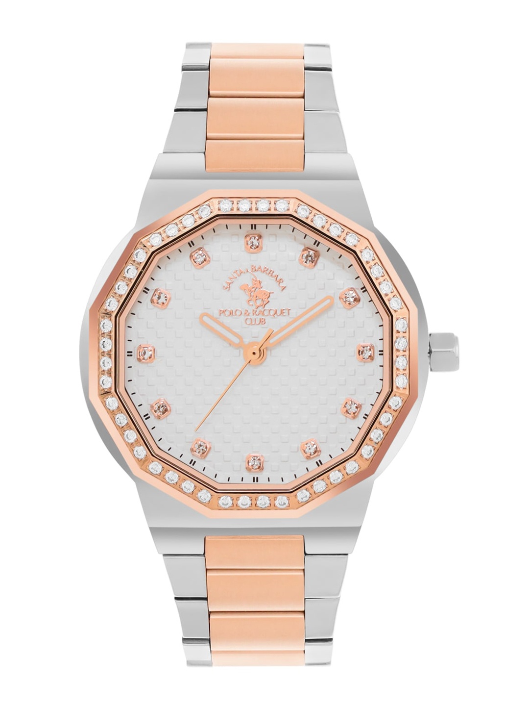 

SANTA BARBARA POLO & RACQUET CLUB Women Embellished Stainless Steel Watch SB.1.10552-5, Silver