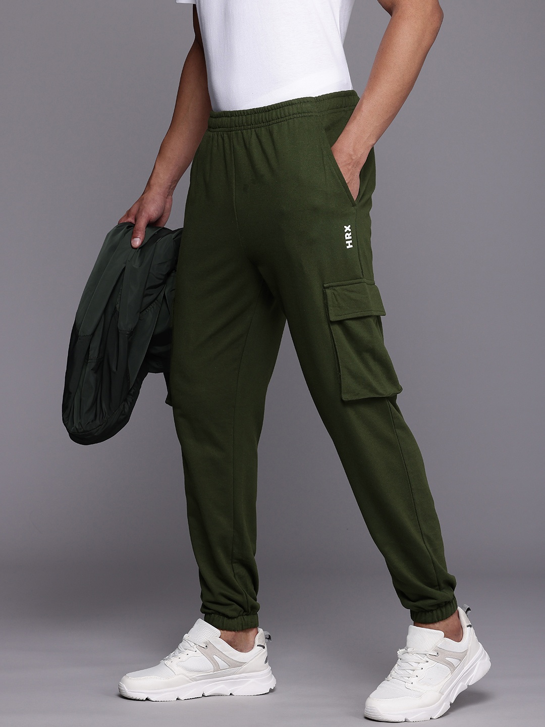 

HRX by Hrithik Roshan Anti Odour Cargo Joggers, Olive