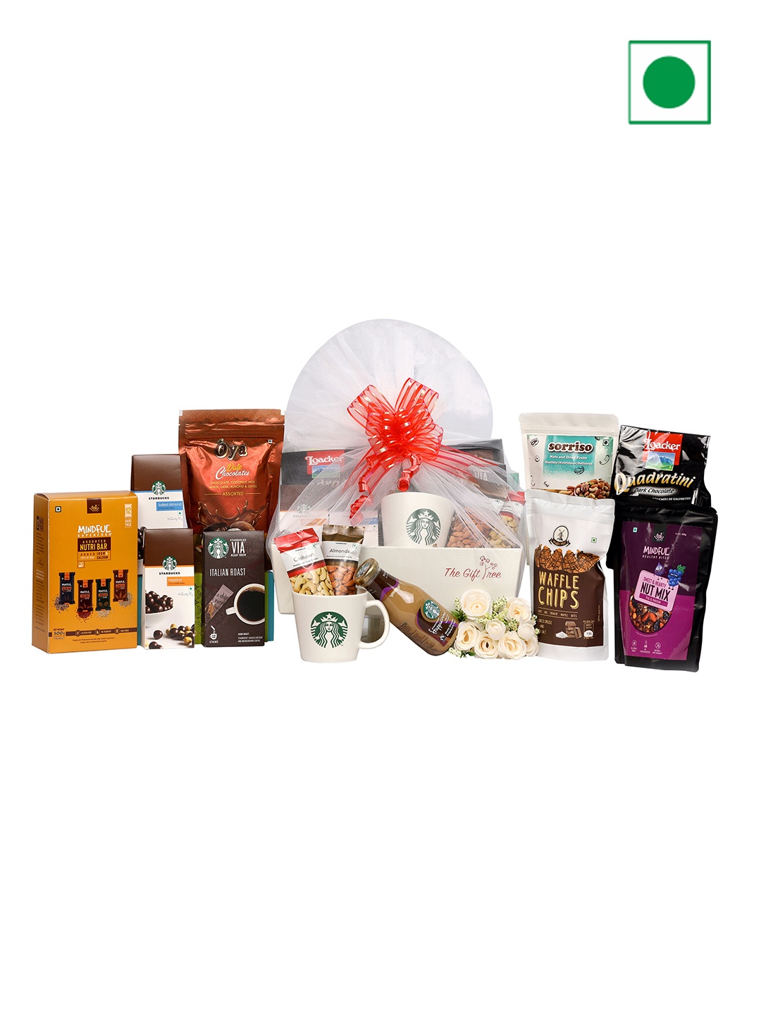 

The Gift Tree Pack Of 13 Premium Starbucks Mug Gift Hamper, Red