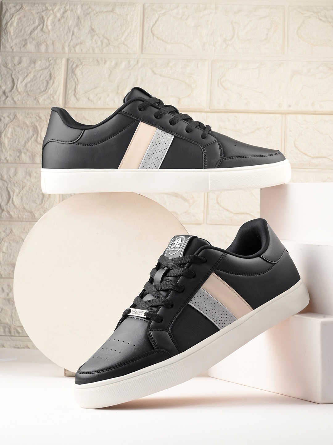 

OFF LIMITS Men Round Toe Sneakers, Black