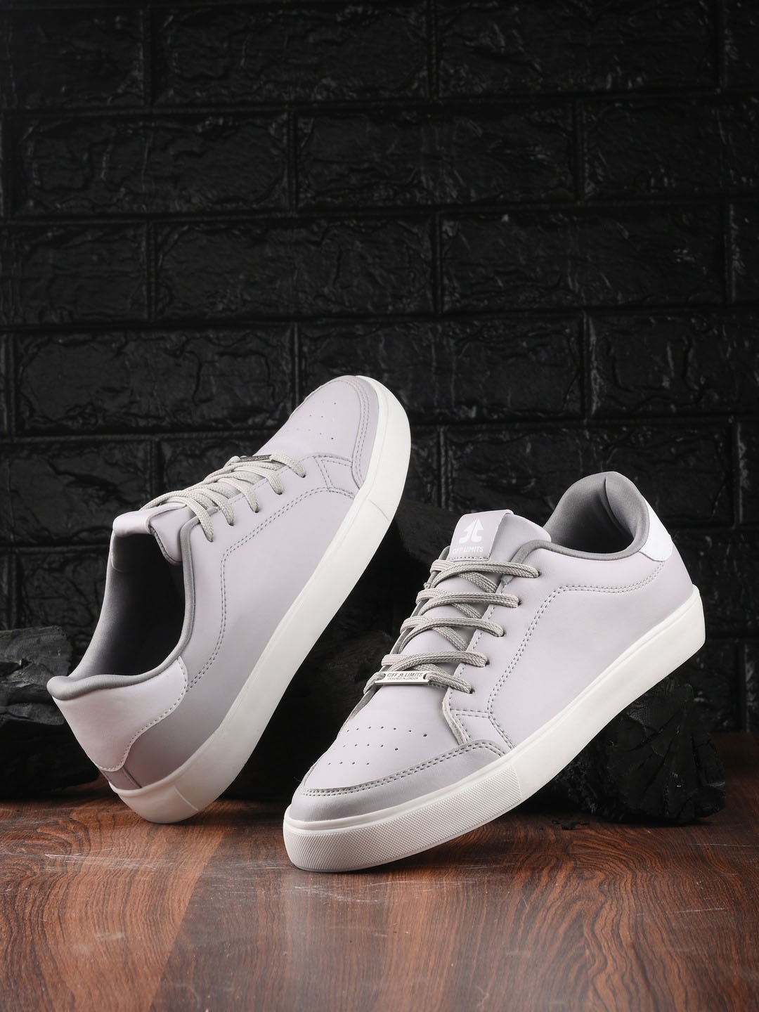 

OFF LIMITS Men Round Toe Sneakers, Grey