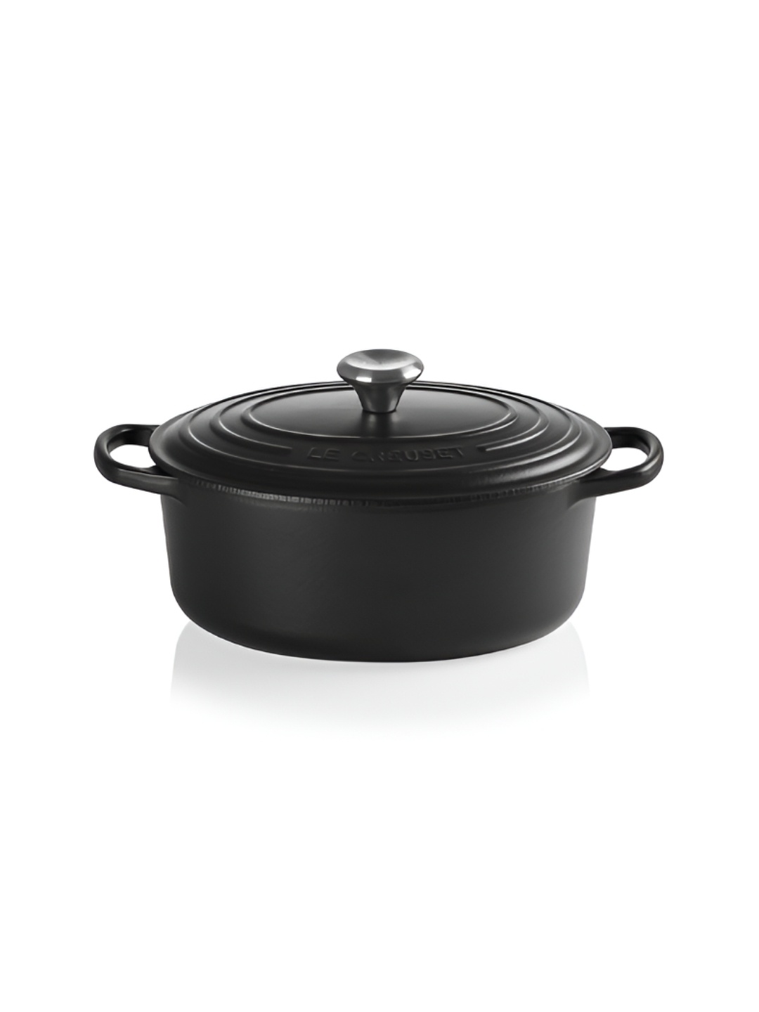 

LE CREUSET Black Stainless Steel Casserole With Glass Lid