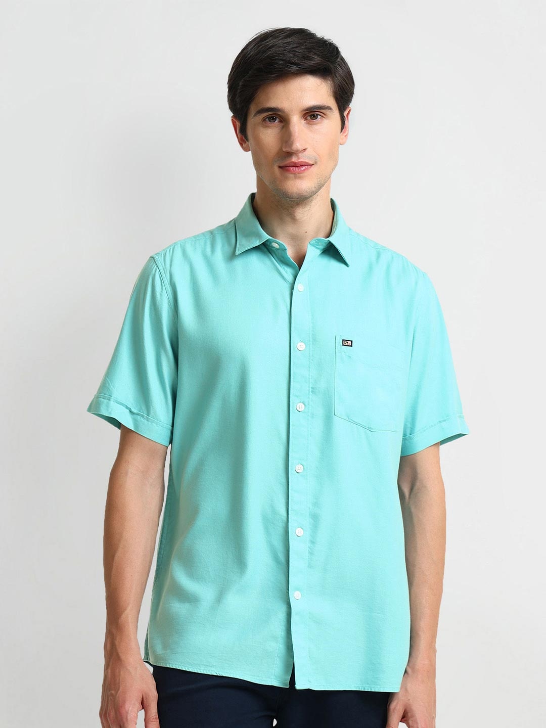 

Arrow Sport Spread Collar Twill Casual Shirt, Blue