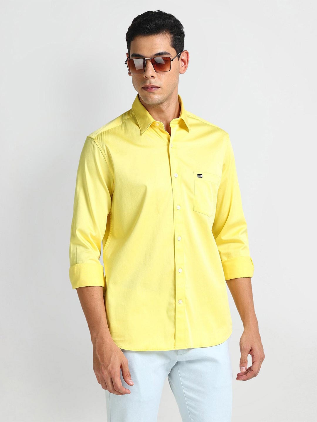 

Arrow Sport Slim Fit Opaque Casual Shirt, Yellow