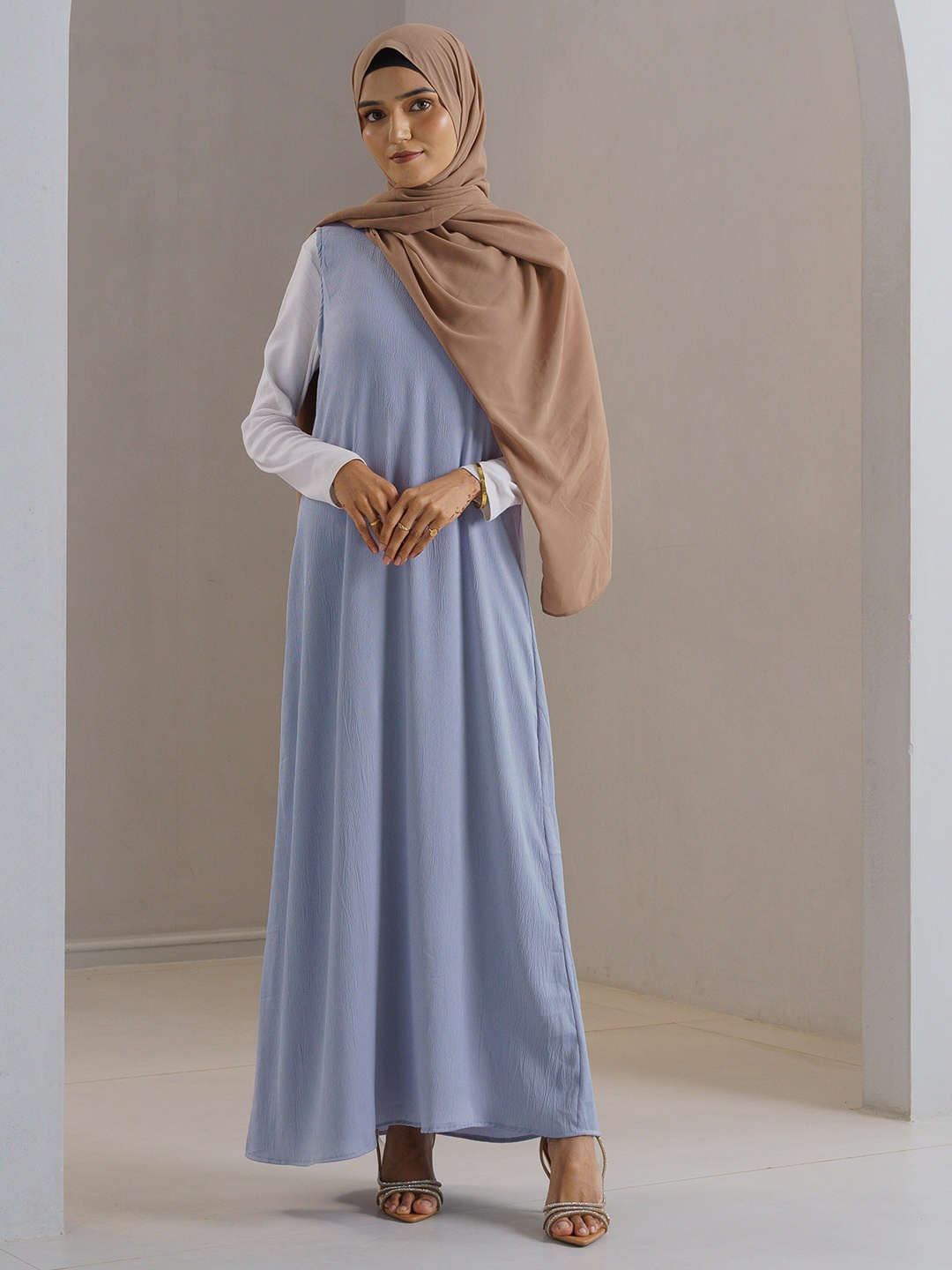 

Modest Essentials Satin Maxi Dress, Blue