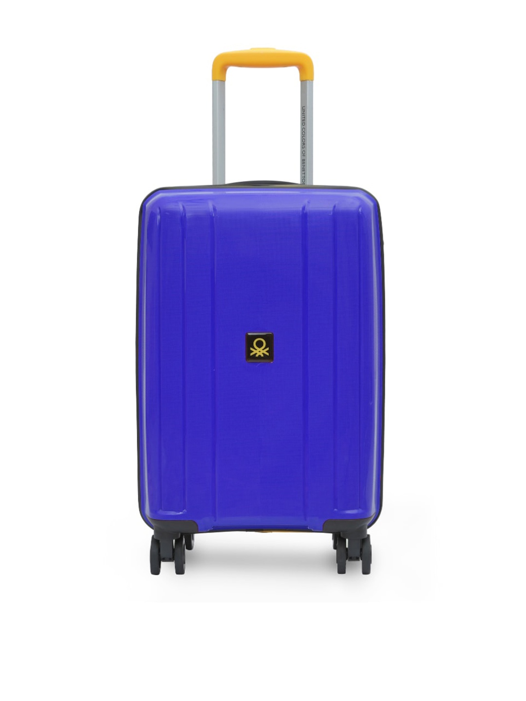 

United Colors of Benetton Textured Hard-Sided Cabin Trolley Bag, Blue