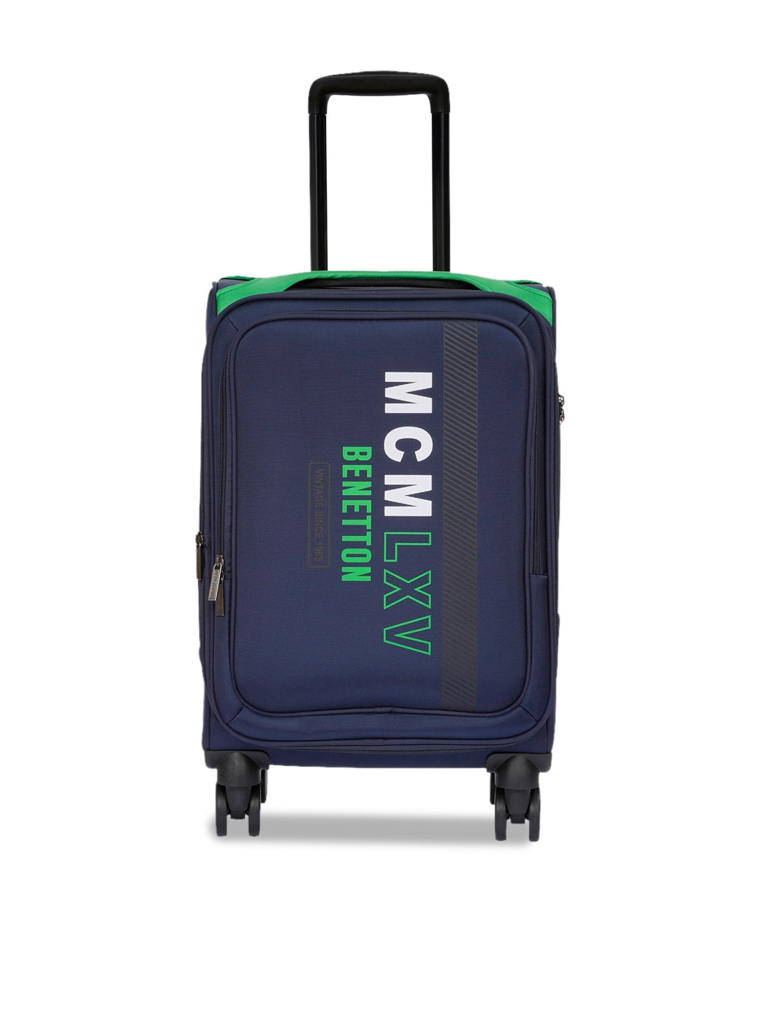 

United Colors of Benetton Soft Medium Suitcase Trolley Bag, Navy blue