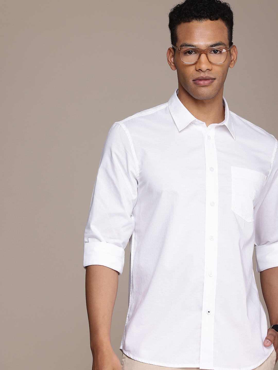 

Nautica Slim Fit Pure Cotton Casual Shirt, White