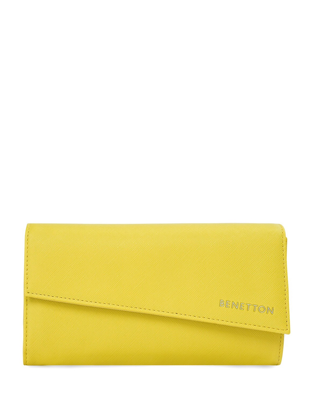 

United Colors of Benetton Men Leather Envelope Wallet, Yellow