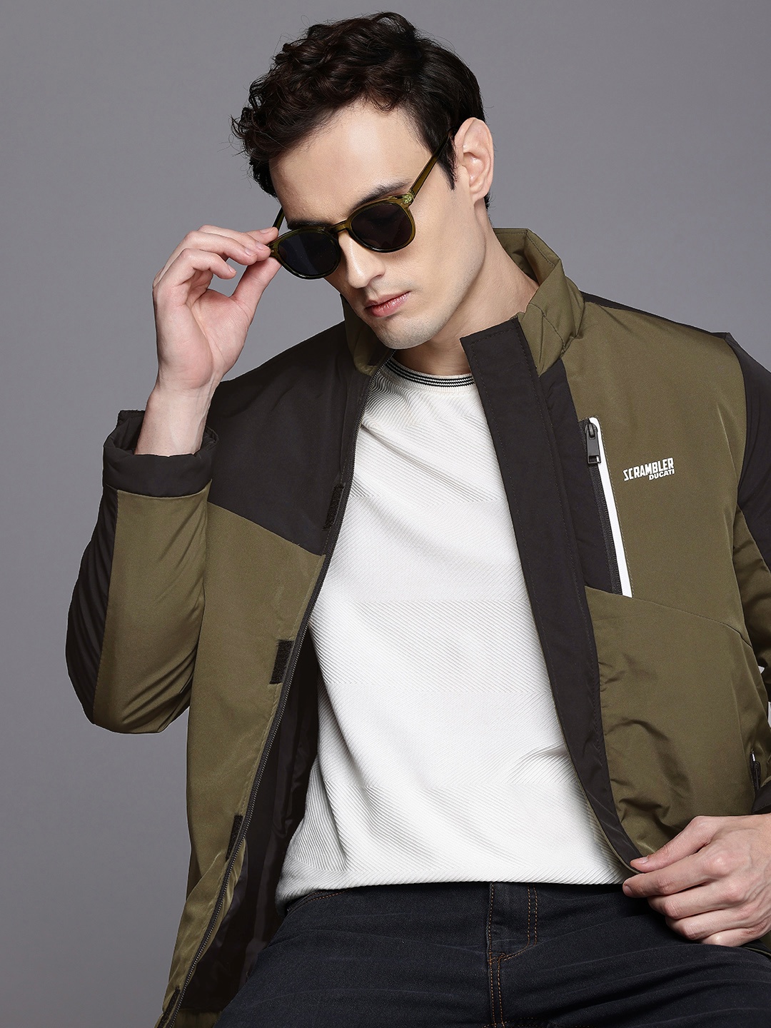 

Ducati Stand Collar Padded Jacket, Olive