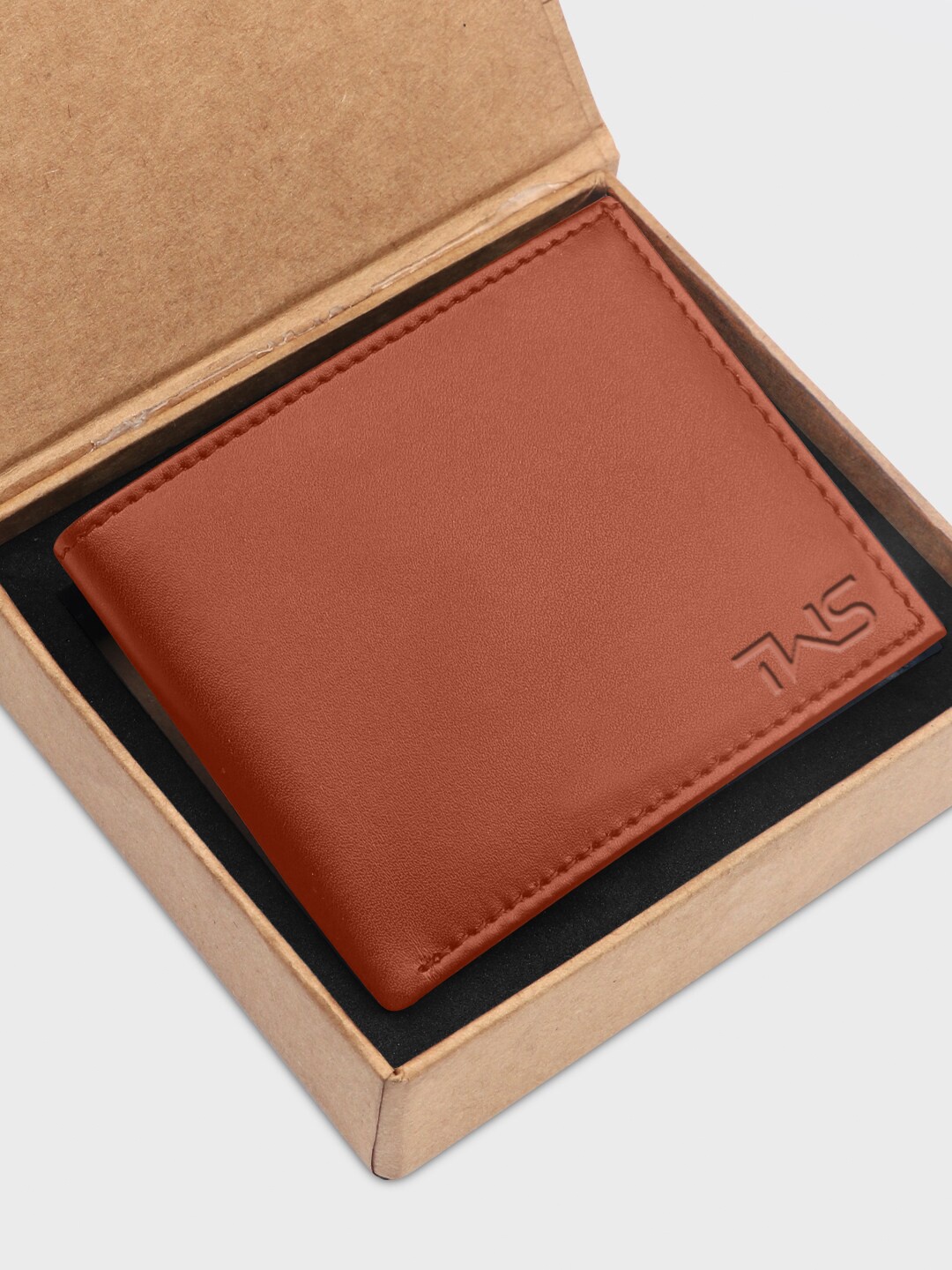 

The Wallet Store Men Leather Two Fold Wallet, Tan