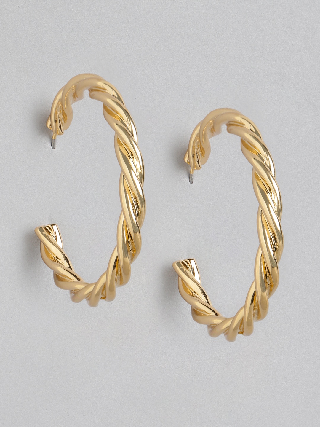 

Forever New Gold-Plated Circular Half Hoop Earrings