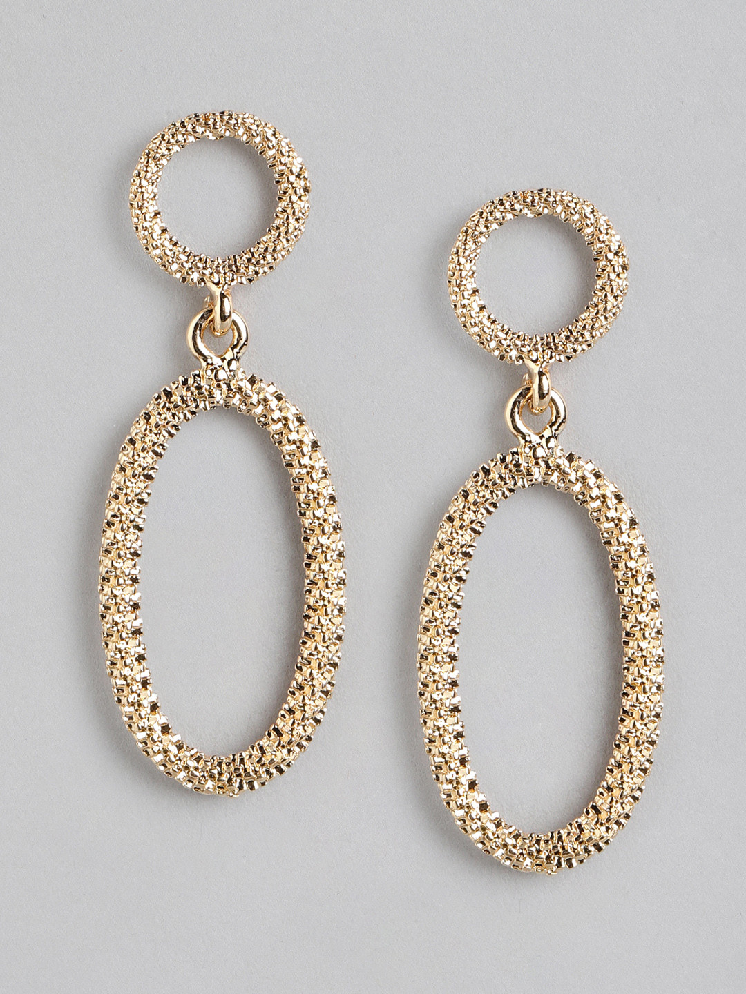 

Forever New Gold-Plated Oval Drop Earrings