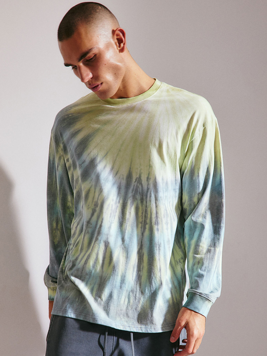 

H&M DryMove Long-Sleeved Sports Top, Green