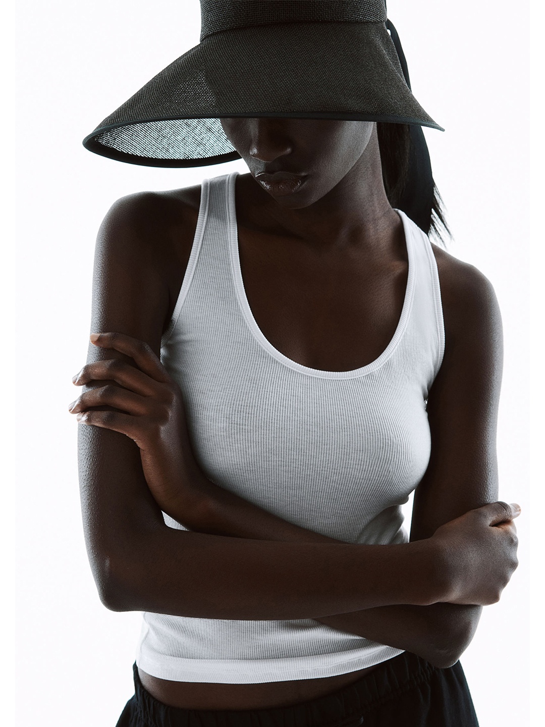 

H&M Ribbed Vest Top, White