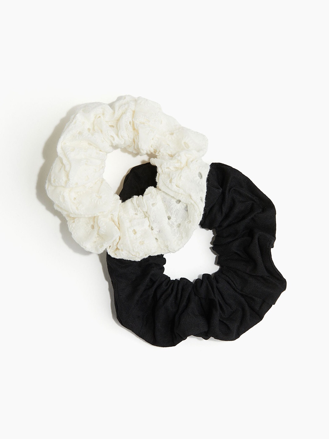 

H&M Cotton 2-Pack Scrunchies, White