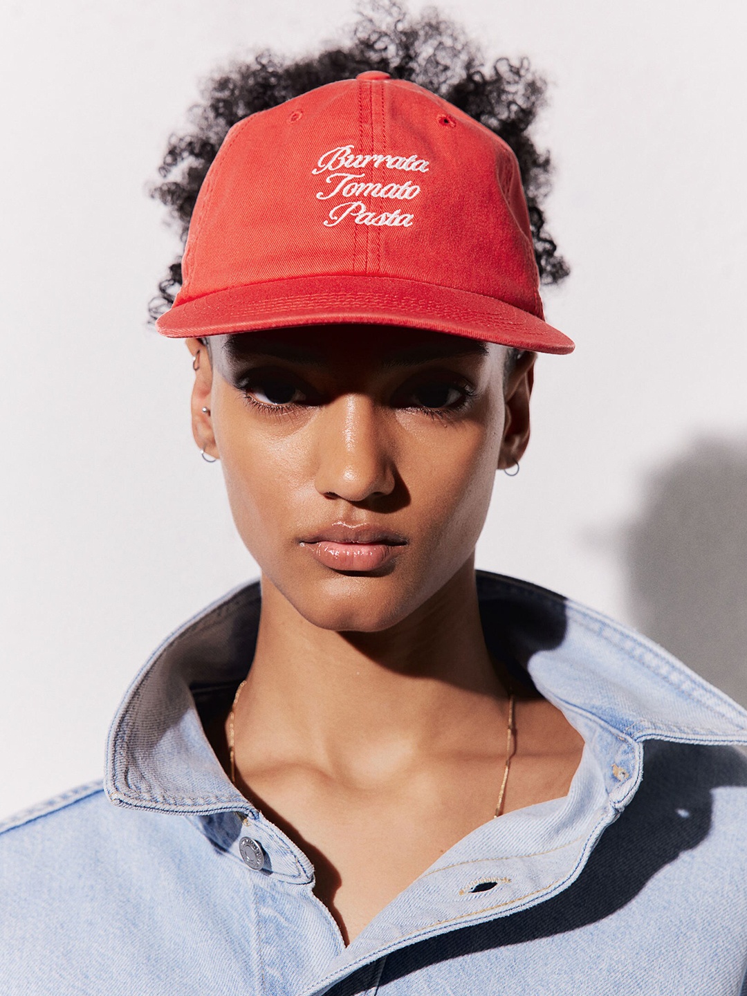 

H&M Women Cotton Twill Cap, Orange