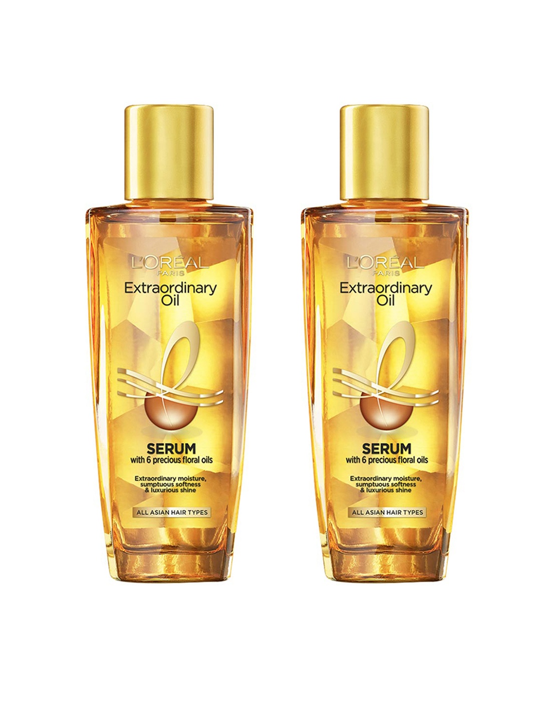 

LOreal Paris Set of 2 Extraordinary Oil Hair Serum - 30ml each, Yellow