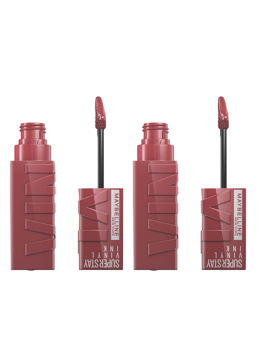 

Maybelline New York Set of 2 Superstay Vinyl Ink Liquid Lipstick 4.5ml each - Witty, Mauve