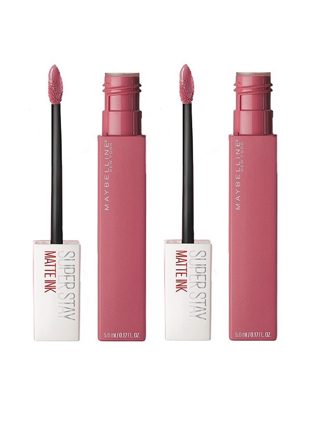 

Maybelline New York Set of 2 Super Stay Matte Ink Liquid Lipstick 5ml each - Lover 15, Pink