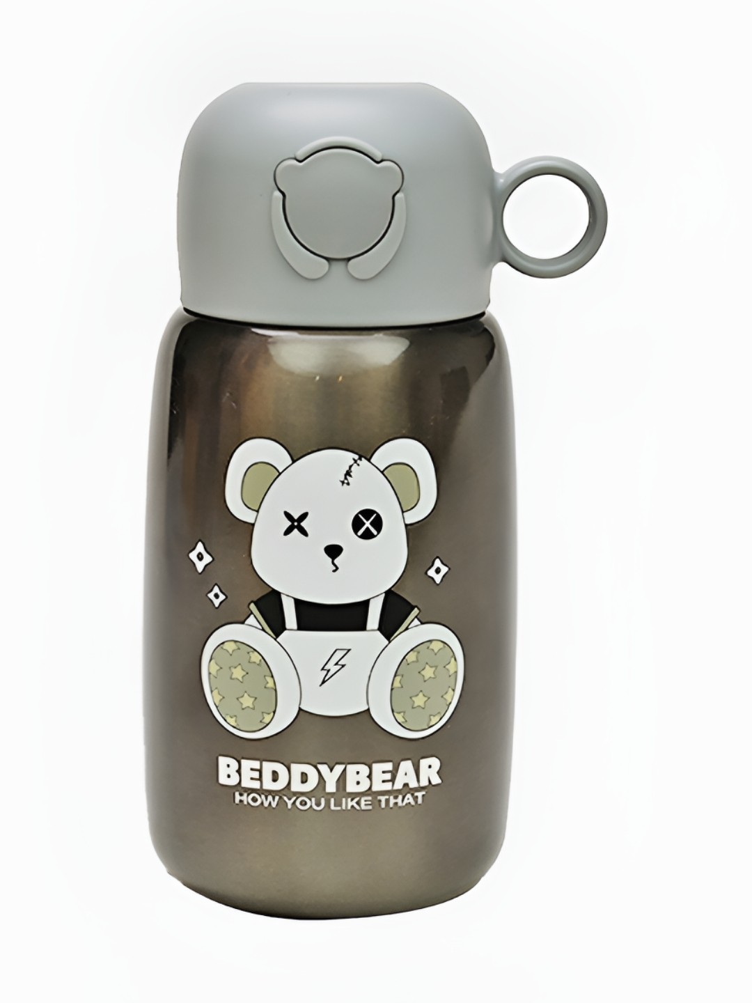 

Little Surprise Box LLP Grey & White Stainless Steel Printed Water Bottle 600ml