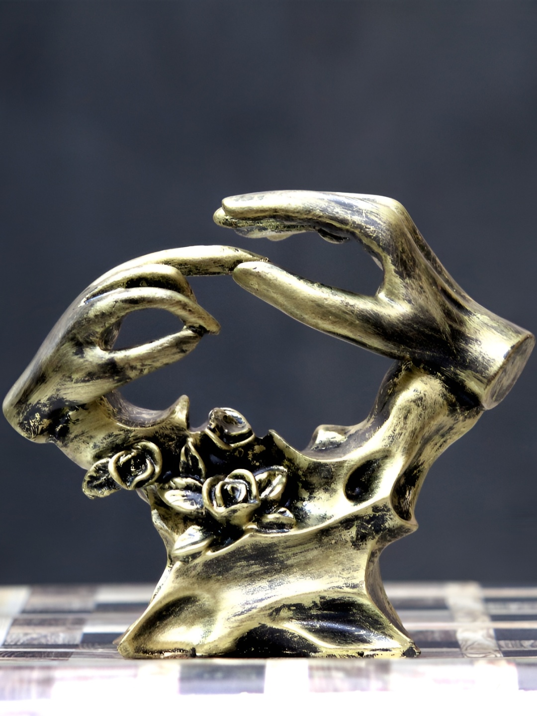 

Craft Junction Gold Toned & Black Brass Decorative Showpiece