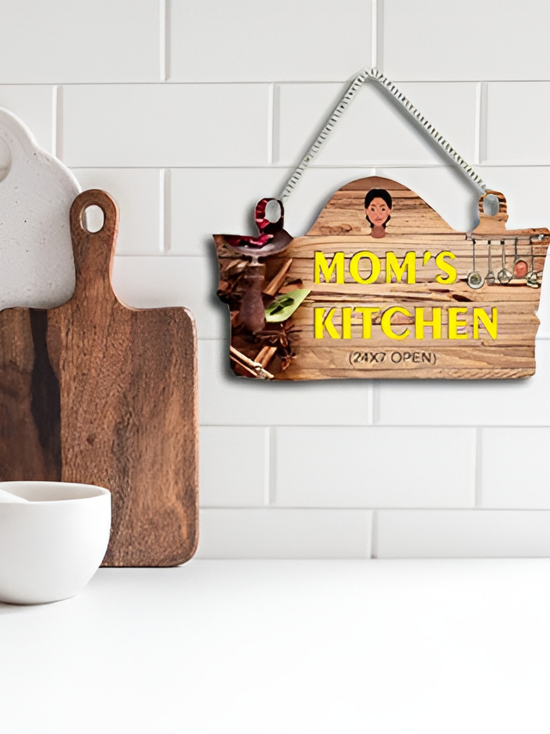 

Craft Junction Brown Wooden Hanging Showpiece