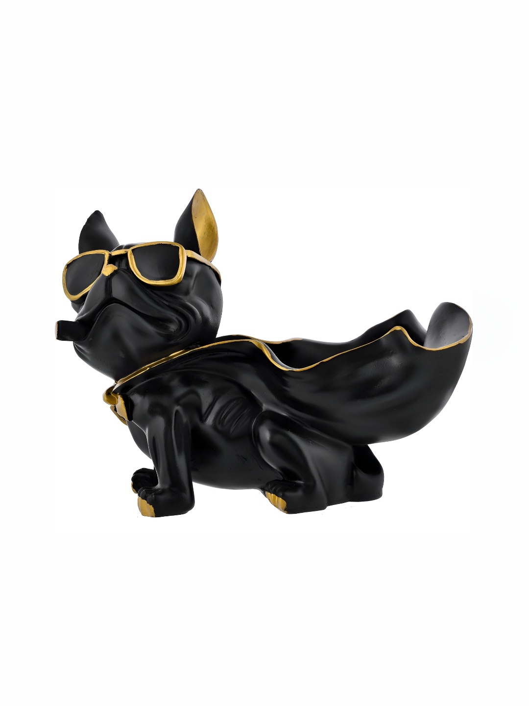 

Craft Junction Black & Gold-Toned Polyresin Birds And Animals Small Idol Showpiece