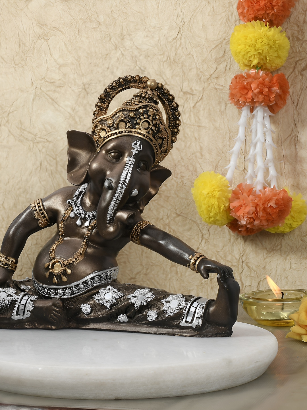 

Craft Junction Black & Gold Toned Religious Decorative Showpiece