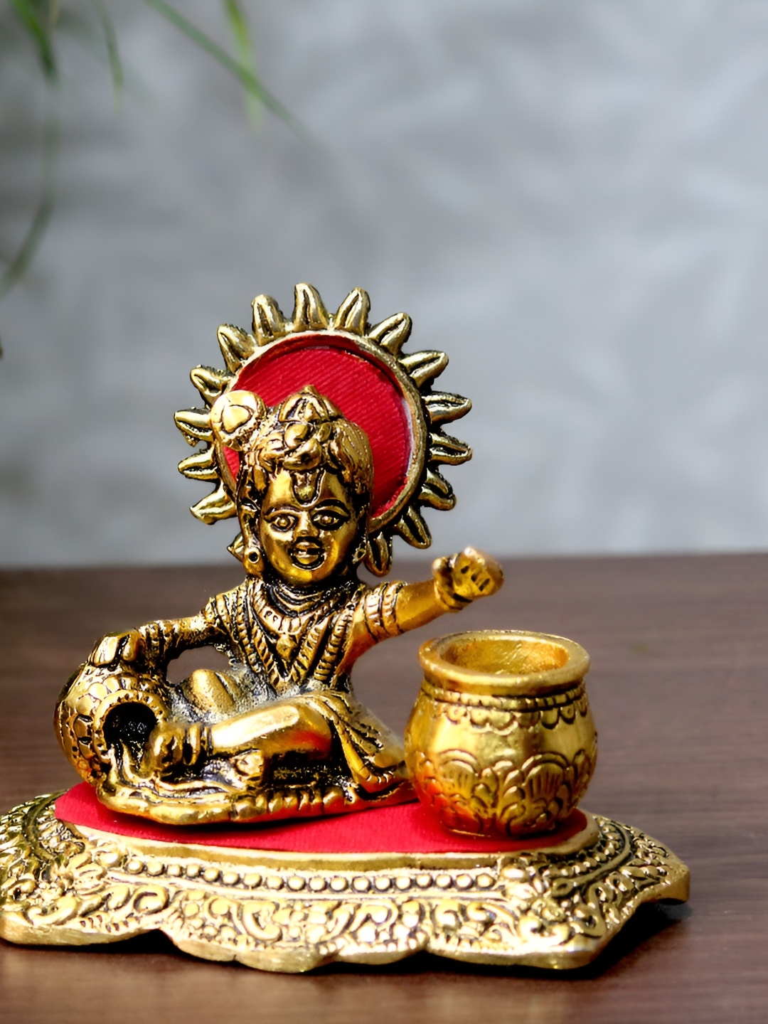 

Craft Junction Gold Toned Metal Lord Krishna Showpiece